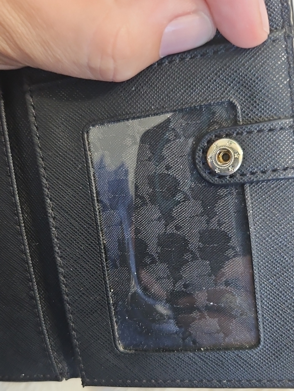 Karl Lagerfeld Paris Black Saffiano Mini Wallet/Card Holder - Picture 6 of 6
